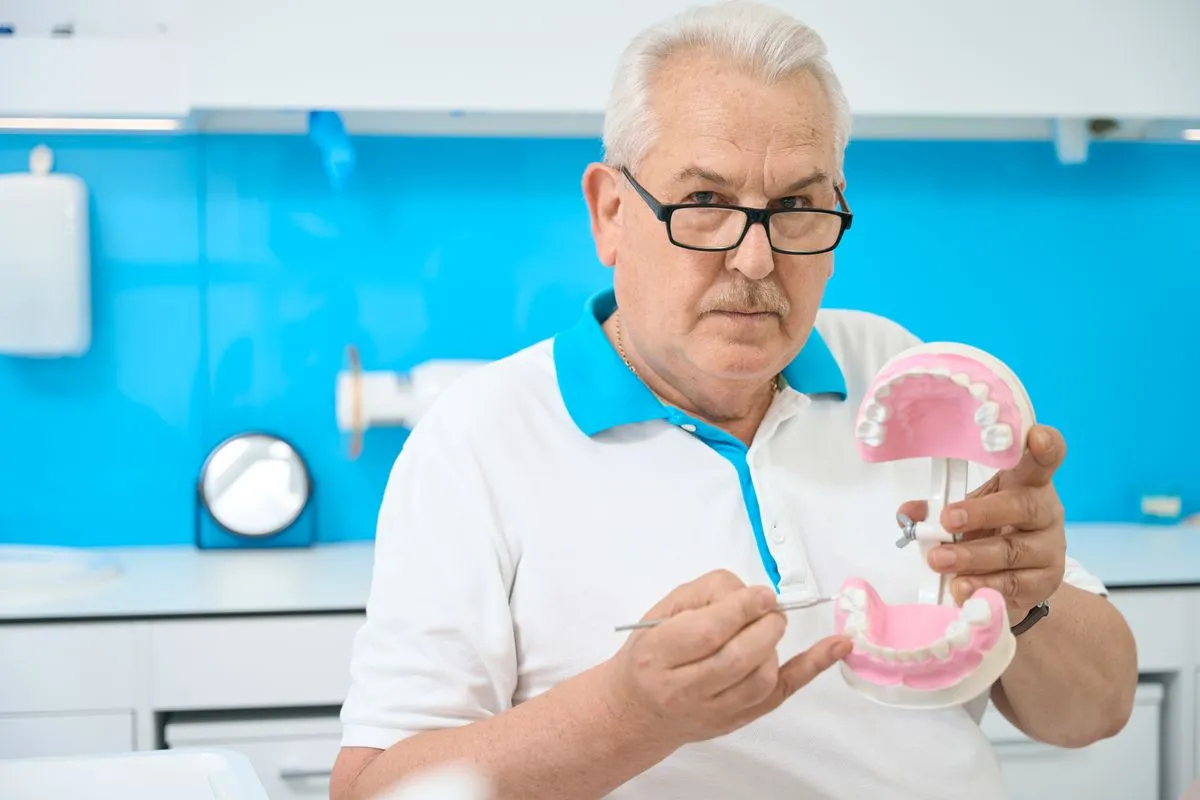 Custom dentures before and after results — Huntington Beach patient, Dr. Richard Baldwin DMD